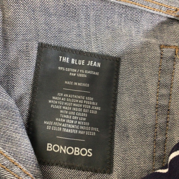 Mens Bonobos Straight Leg Denim Jeans 33x36 - Picture 7 of 10